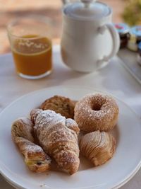 Close-up of food on table