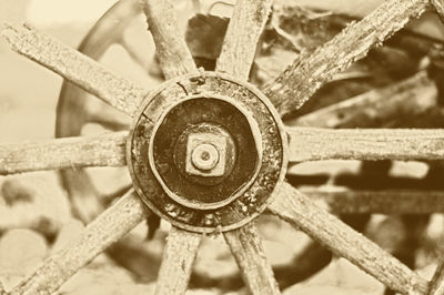 Close-up of vintage wheel