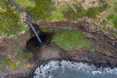 Stream flowing through rocks