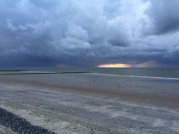 Storm clouds over sea