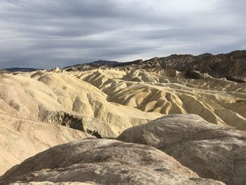 Scenic view of rocky mountains against sky