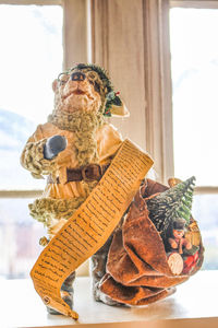 Close-up of toys on table at home