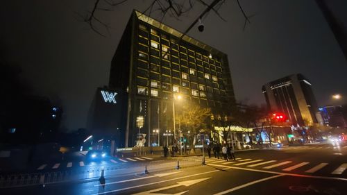 City street at night