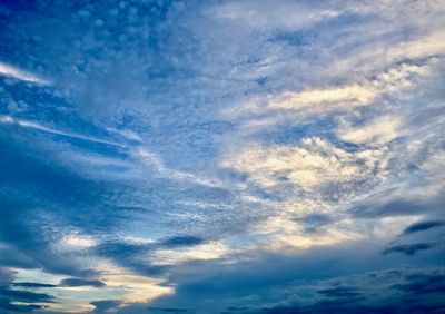 Low angle view of clouds in sky