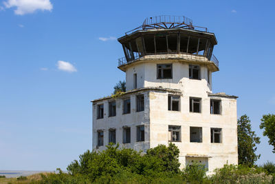 Old abandoned control tower at the old airport