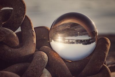 Close-up of a crystal ball