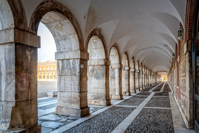 Empty corridor in built structure