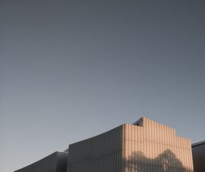 Low angle view of museum building against clear sky