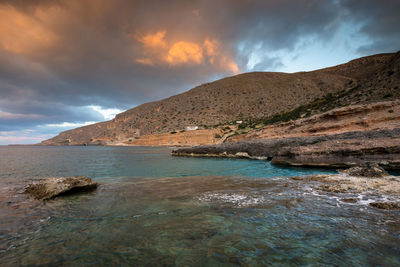 Coastal landscape near goudouras village in southern crete.