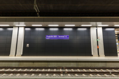 View of railroad station platform