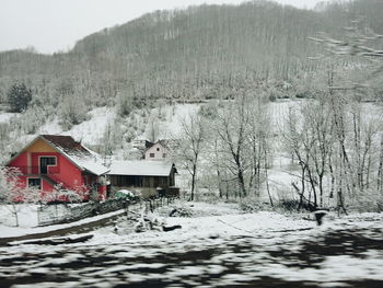 View of houses in winter
