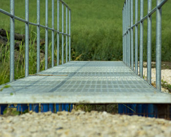 View of fence in park