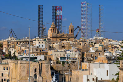 Buildings against sky in city