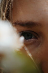 Close-up portrait of a woman