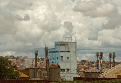 Houses against sky