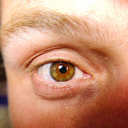 Close-up portrait of man eye