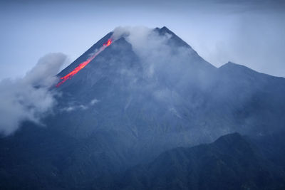 Low angle view of mountain against sky