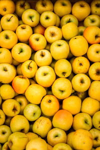 Full frame shot of apples at market stall