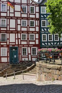 View of buildings along canal