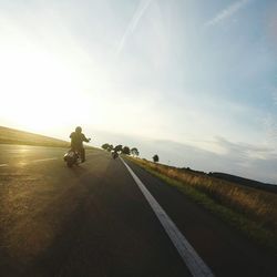 Country road along landscape