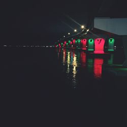 View of illuminated building at night