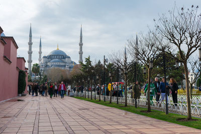 People walking on street