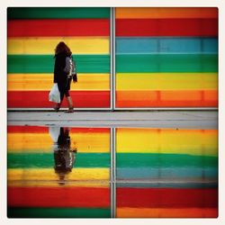 Woman standing in water