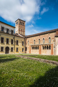 Low angle view of historic building against sky