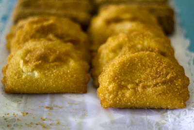 Portuguese appetizer rissois. fried patties