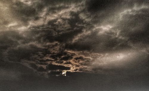 Low angle view of storm clouds in sky