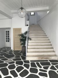 Staircase of building on paros island