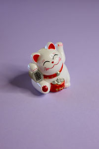 Close-up of dices on white background