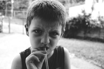 Close-up portrait of boy