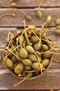 Close-up of fruits in bowl on table