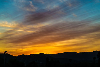 Sunset over mountains