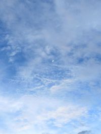 Low angle view of moon in sky