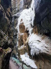 Scenic view of waterfall