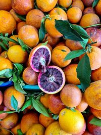 Full frame shot of oranges