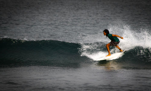 Man surfing in sea