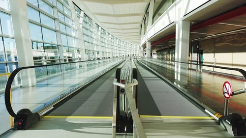 Moving walkway at airport