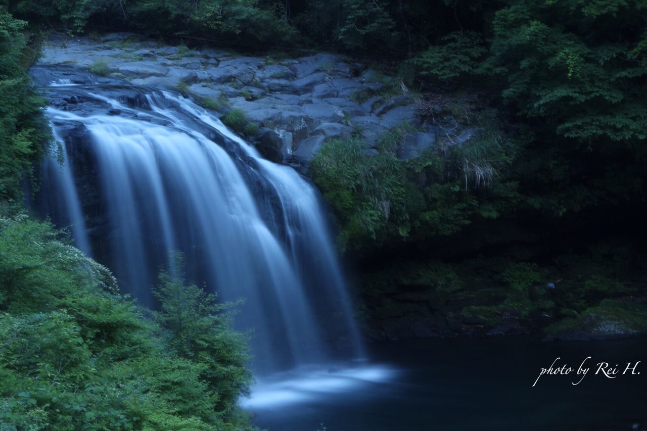 waterfall, motion, long exposure, flowing water, water, flowing, beauty in nature, scenics, forest, blurred motion, tree, nature, power in nature, environment, rock - object, tourism, travel destinations, idyllic, speed, travel