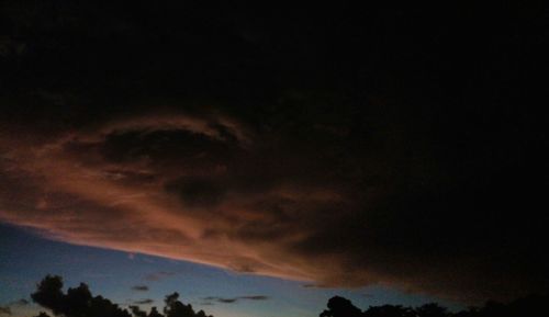 Low angle view of sky at sunset