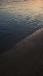 High angle view of beach