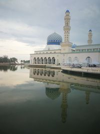 Reflection of building in lake