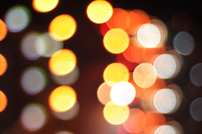 Defocused lights at night