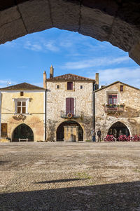 View of old building against blue sky