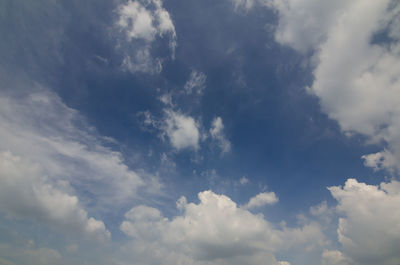 Low angle view of clouds in sky