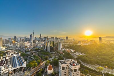 Cityscape at sunset