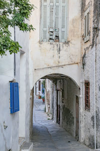 Alley amidst buildings in town