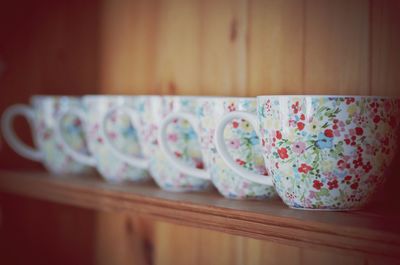Close-up of objects on table at home